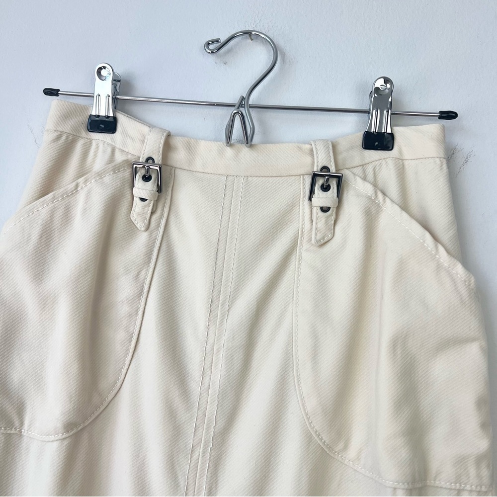 Vintage Dolce & Gabbana Wool Midi Skirt Cream - Picture 2 of 7